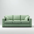 Sofa, 3-osobowa z sofą z zielonym szałwią poliester, 210 x 90 x 85 cm