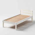 Rama łóżka, Łóżko pojedyncze rama Biała 90 x 200 cm Pine lite drewno prostokątne z ramką pogrubioną