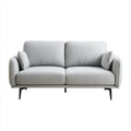 Sofa, 2-osobowa sofa w kolorze jasnoszarym poliester z metalową nogą, 180 x 85 x 85 cm