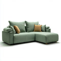 Sofa, Kanapa narożna z materiałem do tkania poliestrowego szezlongiem Grün 260 x 160 cm