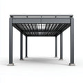 Altana lub pergola, Pergola z aluminiowymi ostrzami antracytowymi 400 x 300 x 250 cm prostokątna
