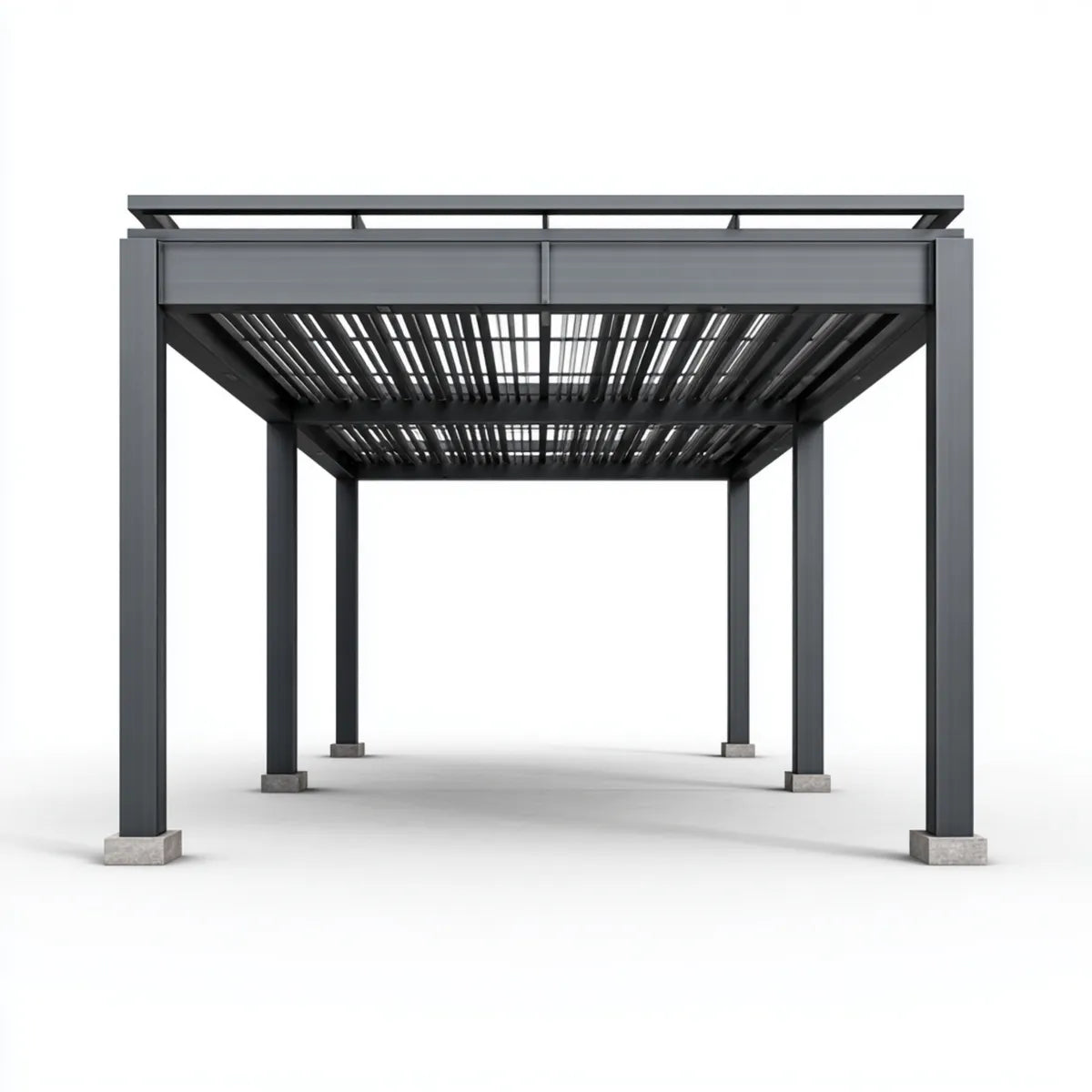 Altana lub pergola, Pergola z aluminiowymi ostrzami antracytowymi 400 x 300 x 250 cm prostokątna