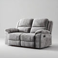 Sofa, Elektryczne relaksujące sofa 2 fotele w kolorze szarym w mikrofibrze 170 x 95 x 102 cm