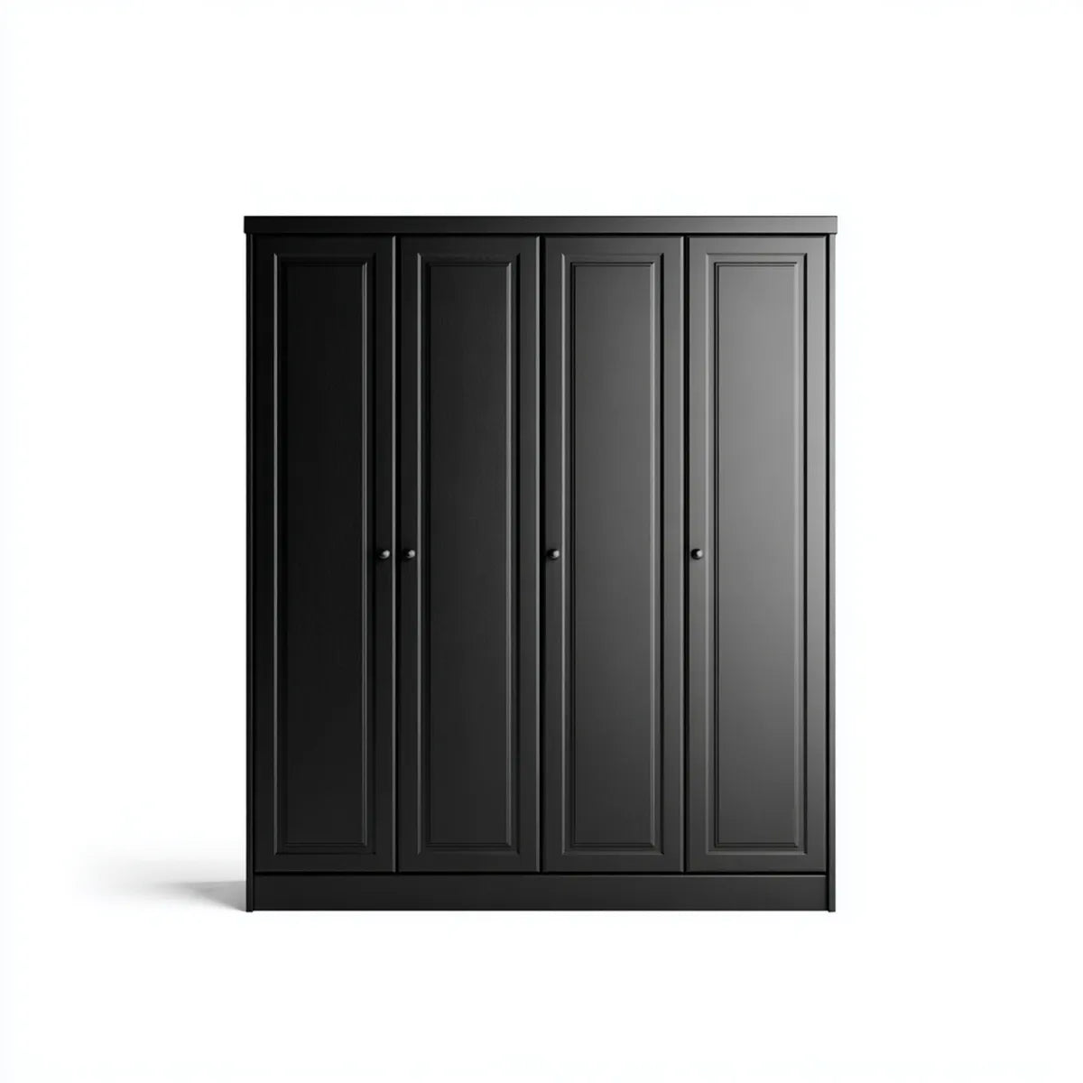 Szafa na drzwi uchylne Szafa z czarnym 200 x 60 x 200 cm MDF prostokątna