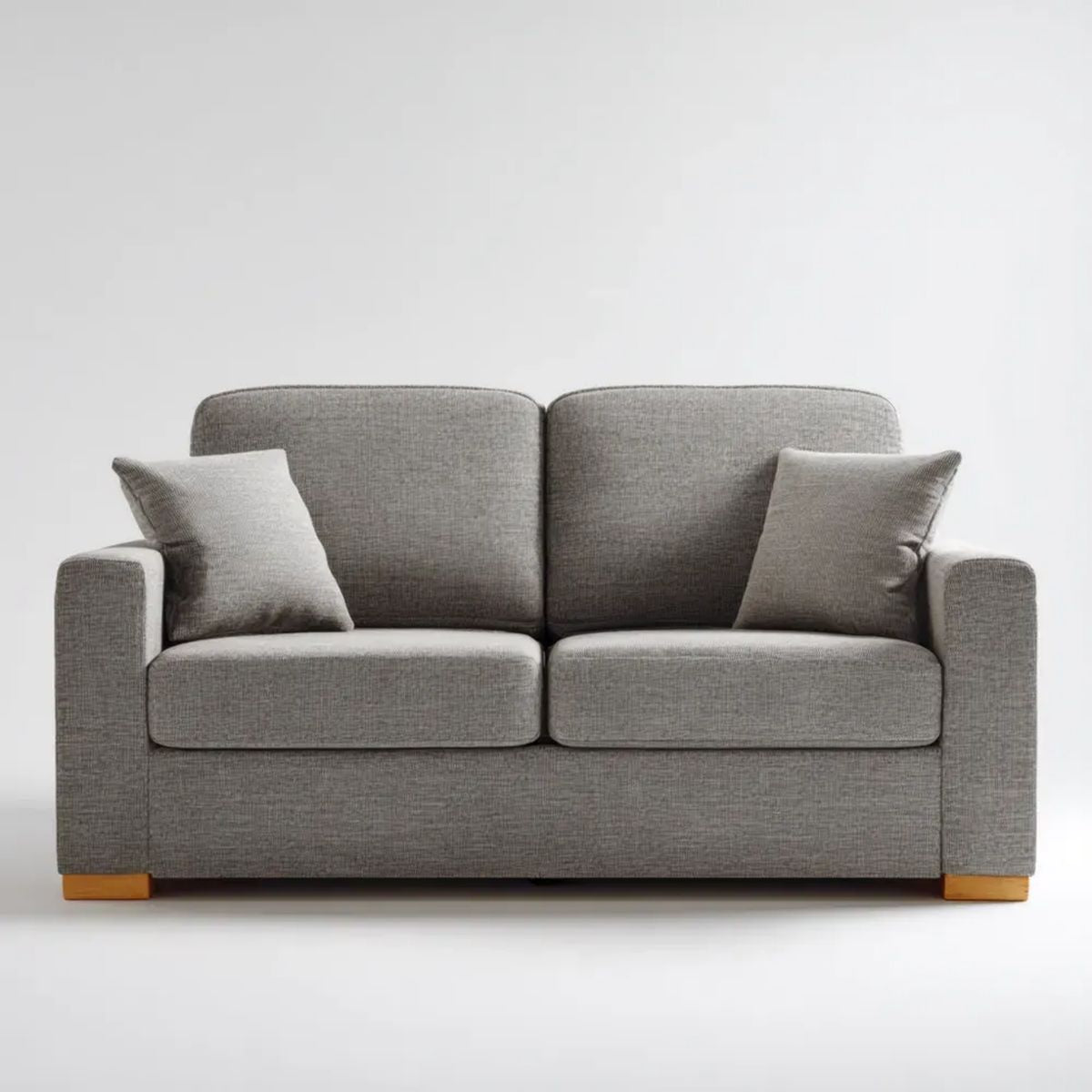 Sofa, 2-osobowa poliester z kanapą z drewnianymi nóżkami, 160 x 88 x 86 cm