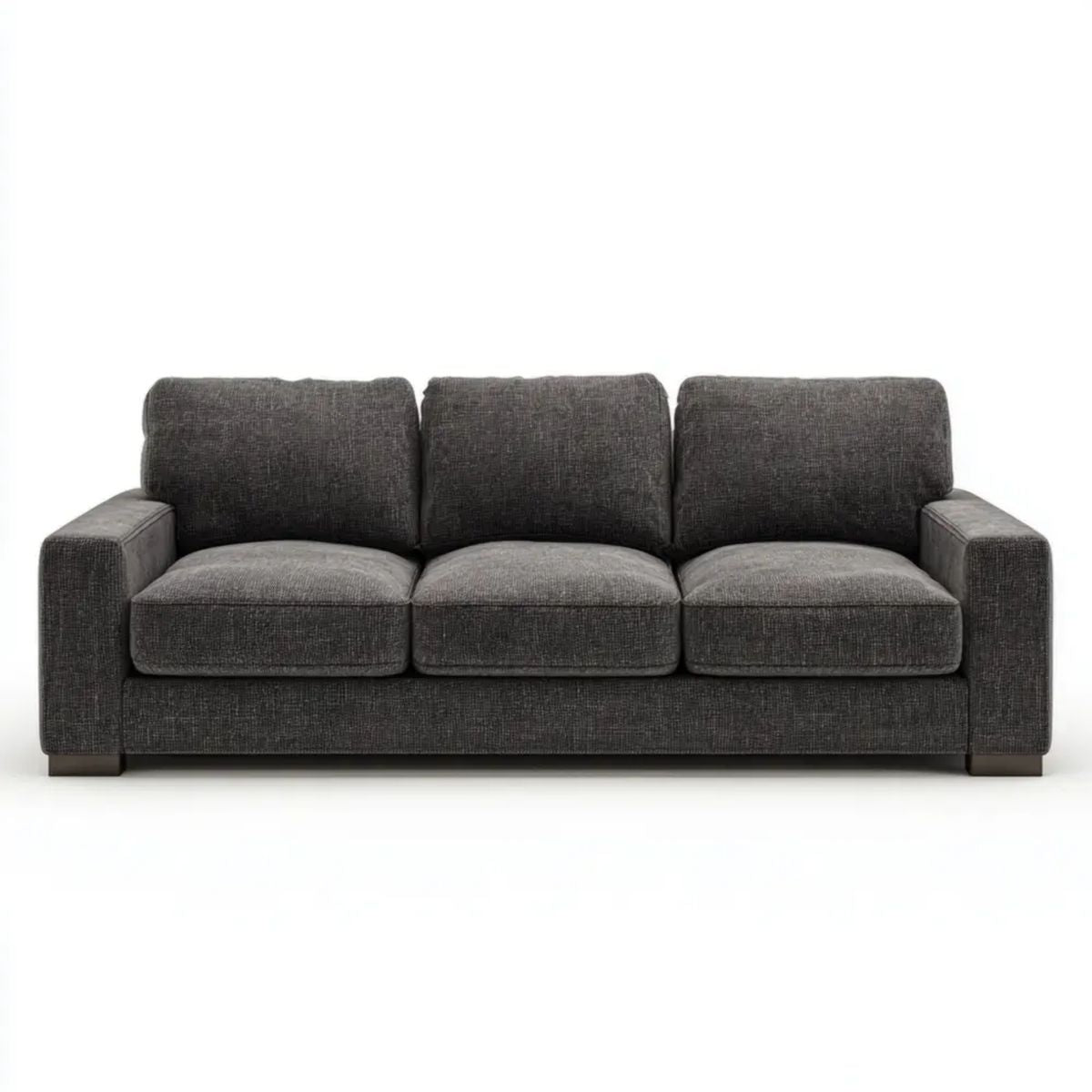 Sofa, 3-osobowa w kolorze siwym sofa ciemna szara w kolorze tkaniny 220 x 92 x 85 cm
