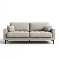 Sofa, 3-osobowa w sofie w kolorze jasnoszarym poliester, 210 x 90 x 85 cm